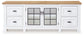 Ashbryn - Extra Large TV Stand - White / Natural