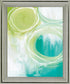 Verdant Orbit - 28" x 34" Framed Wall Art - Light Blue