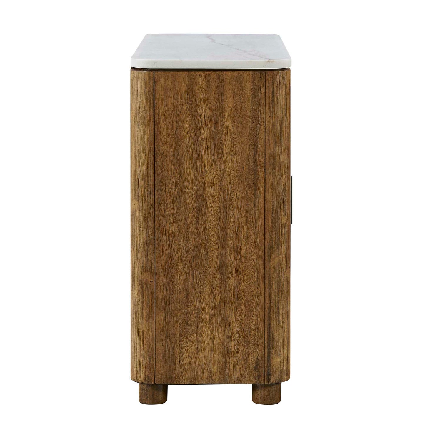 Mebarak - Reeded 2 Door Cabinet - Bronze,White,Woodtone