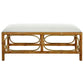 Laguna - Fabric Rattan Bench - White