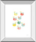 Bumblebee Friends By Ann Kelle - Mirror Framed Print Wall Art - White