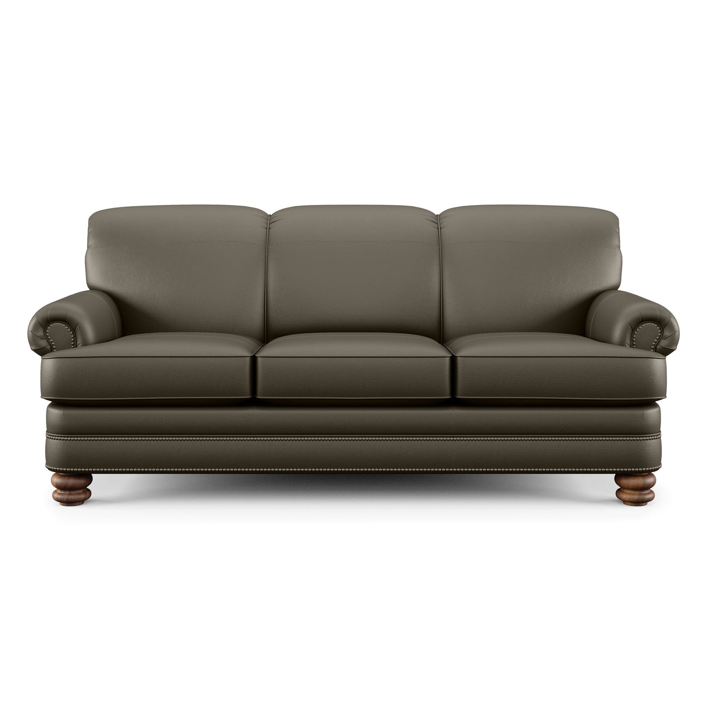 Bay Bridge - Leather Sofa, Nailhead Trim