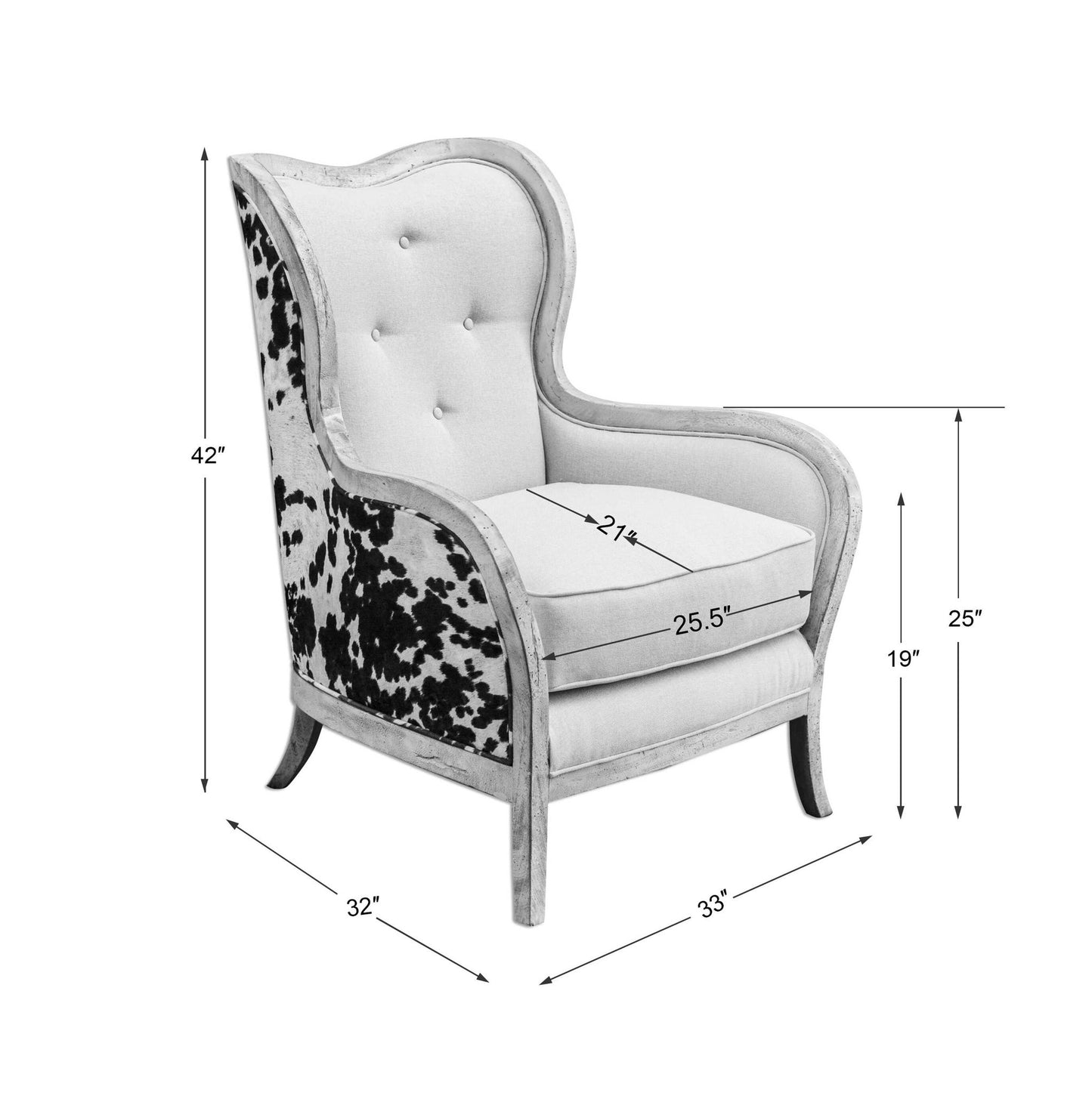 Chalina - High Back Armchair - White