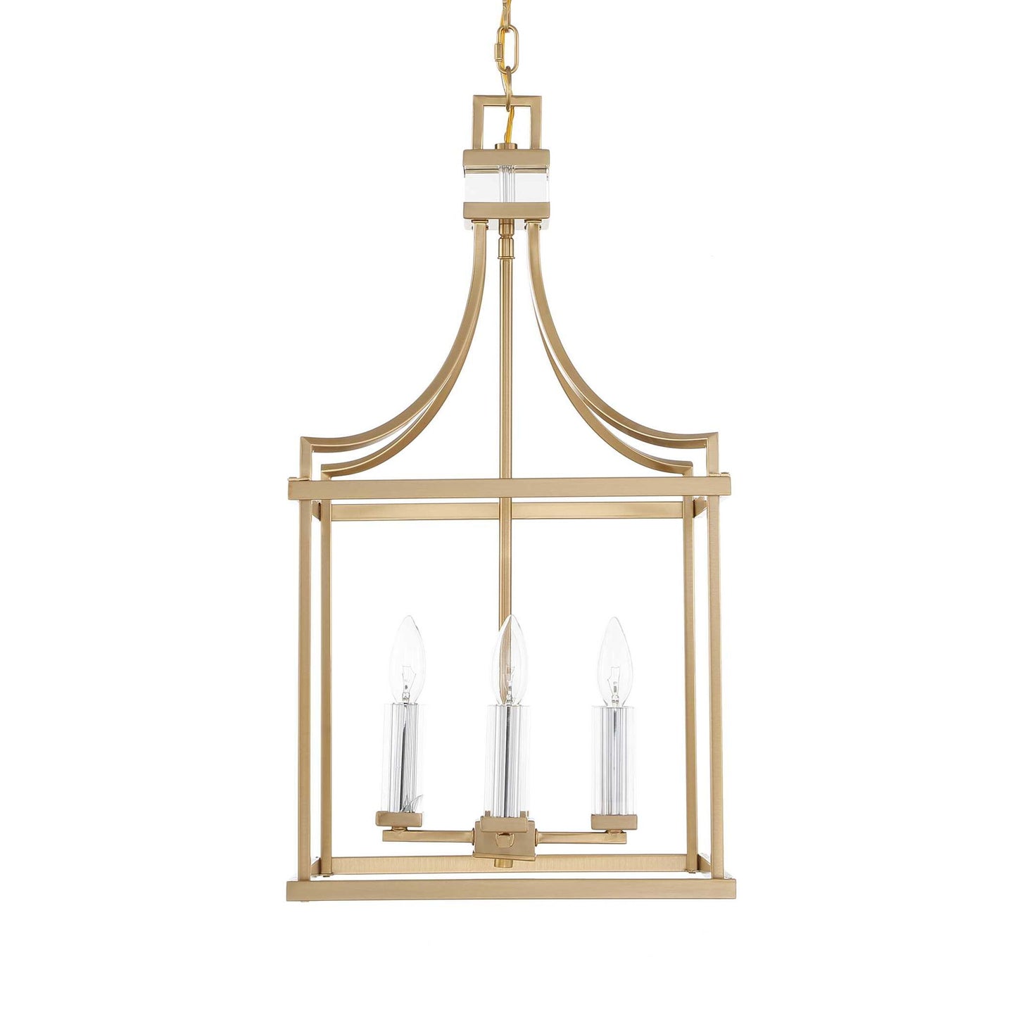 Montreal - 4 Light Brass Lantern Pendant - Gold