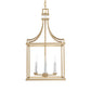 Montreal - 4 Light Brass Lantern Pendant - Gold