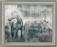 Misty Equines - 28" x 34" Framed Wall Art - Gray