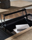 Rylandyn - Lift Top Cocktail Table - Black / Light Brown