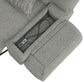 Quinn - 3 Piece Reclining Sectional With 4 Reclining Seats, Storage Arms, Storage Console With Lights, And Drop Down Table - Nature