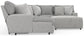 Abraxas - 6 Piece Power Reclining Sectional With Lay-Back Chaise, 2 Reclining Seats, And Included Cocktail Ottoman (LSF Chaise) - Moonstruck