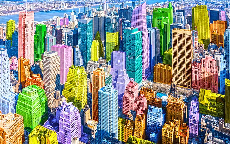 Colorful City - Blue