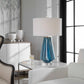 Pescara - Glass Lamp - Teal-Gray