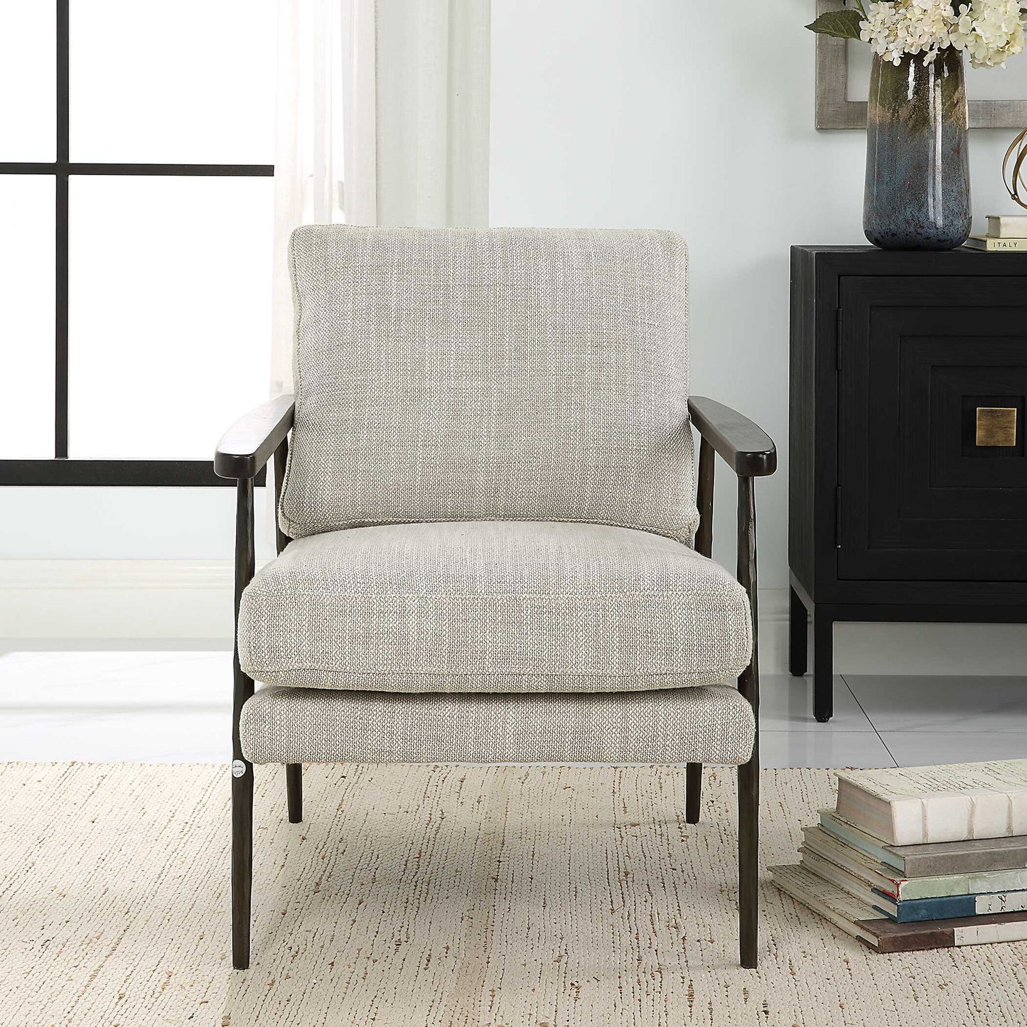 Sebastian - Cast Iron Accent Chair - Gray