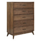 Century Modern - 5 Drawer Chest - Walnut
