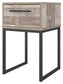 Neilsville - One Drawer Night Stand - Vinyl-Wrapped - Whitewash