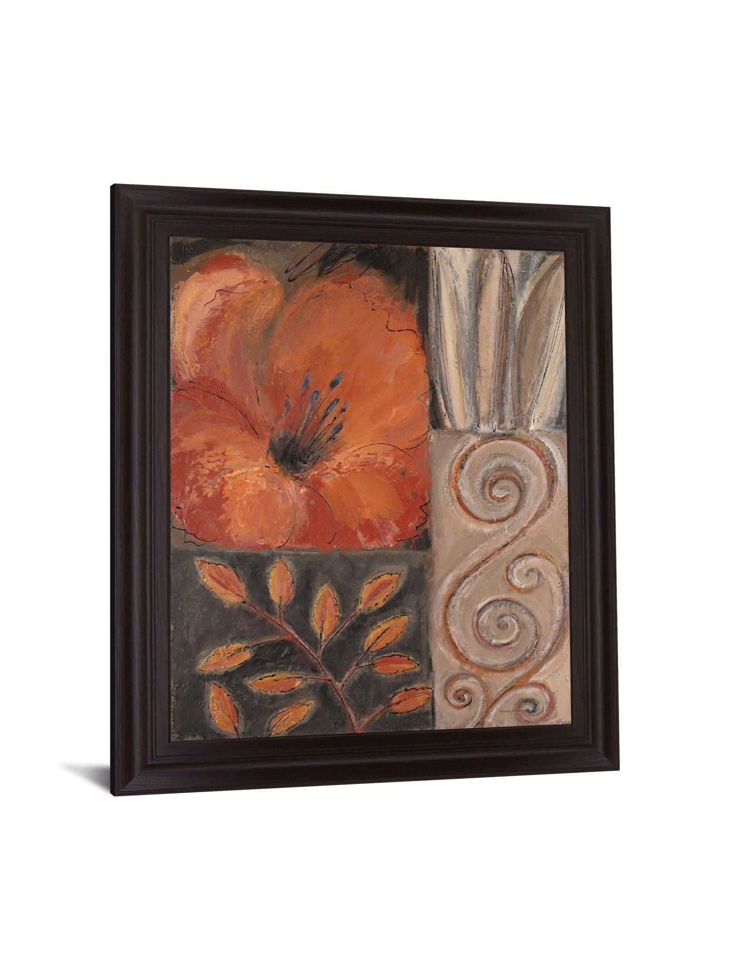 Spiraled Poppy - 28" x 34" Framed Wall Art