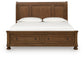 Zackaryn - King Sleigh Storage Bed - Warm Brown