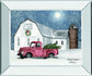 Wintry Weather By Billy Jacobs - Mirror Framed Print Wall Art - Dark Gray