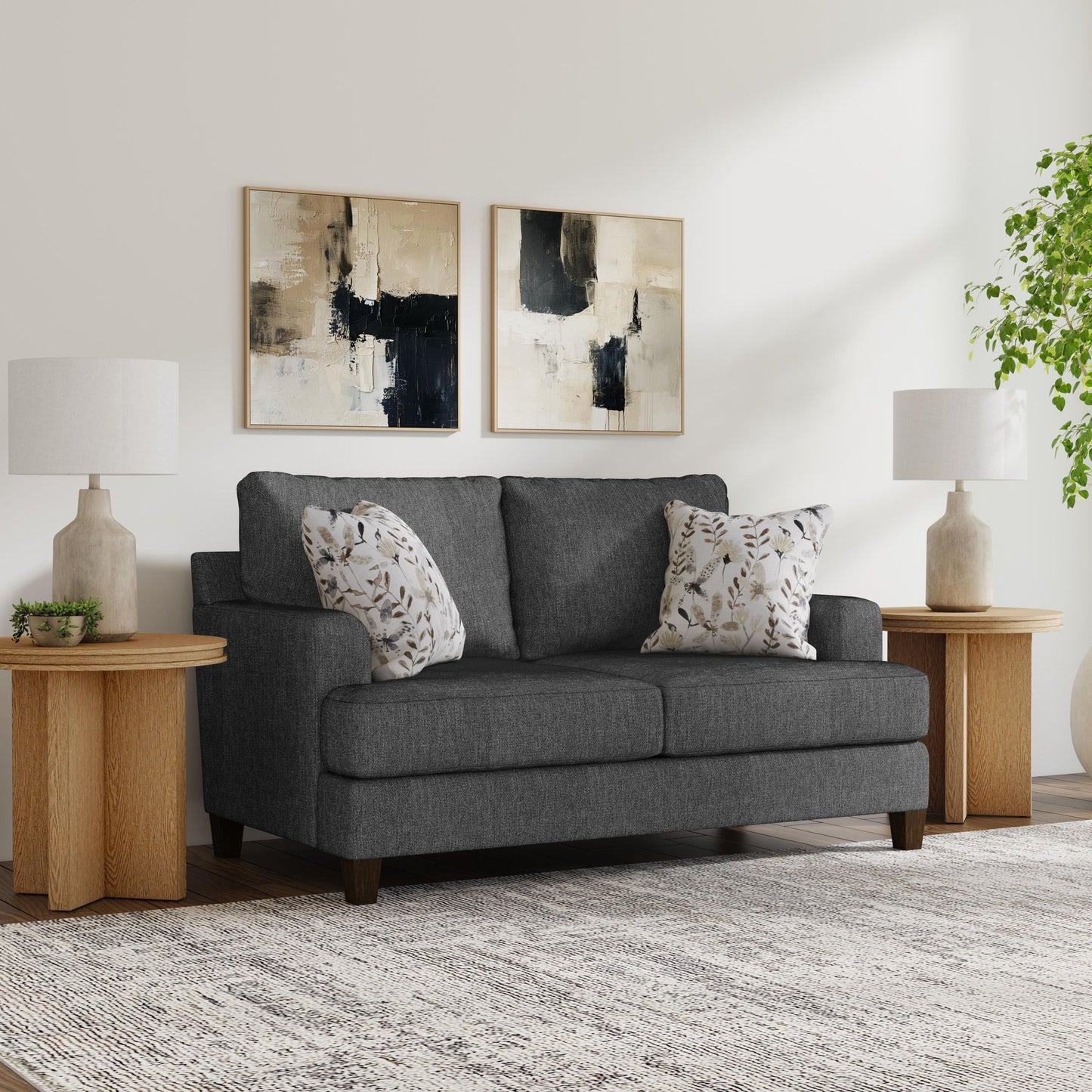 Cole - Fabric Stationary Loveseat