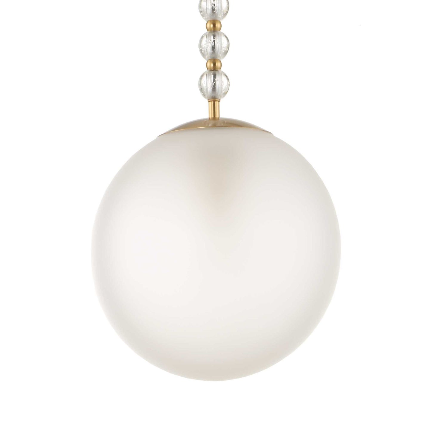 Ripple - 1 Light Frost Glass Pendant - Gold