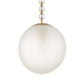 Ripple - 1 Light Frost Glass Pendant - Gold