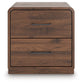 Fortlorn - Two Drawer Night Stand - Walnut Brown