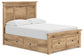 Makidern - Panel Storage Bed With 2 Under Bed Storage Units