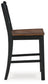 Valebeck - Barstool (Set of 2) - Black / Brown