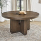 Athens - Round Dining Table - Chocolate Brown