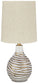 Aleela - Metal Table Lamp  - White / Gold Finish