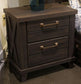 Vonitta Bay - Two Drawer Night Stand - Dark Brown
