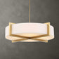 Cresson - 4 Light Drum Pendant - White / Gold