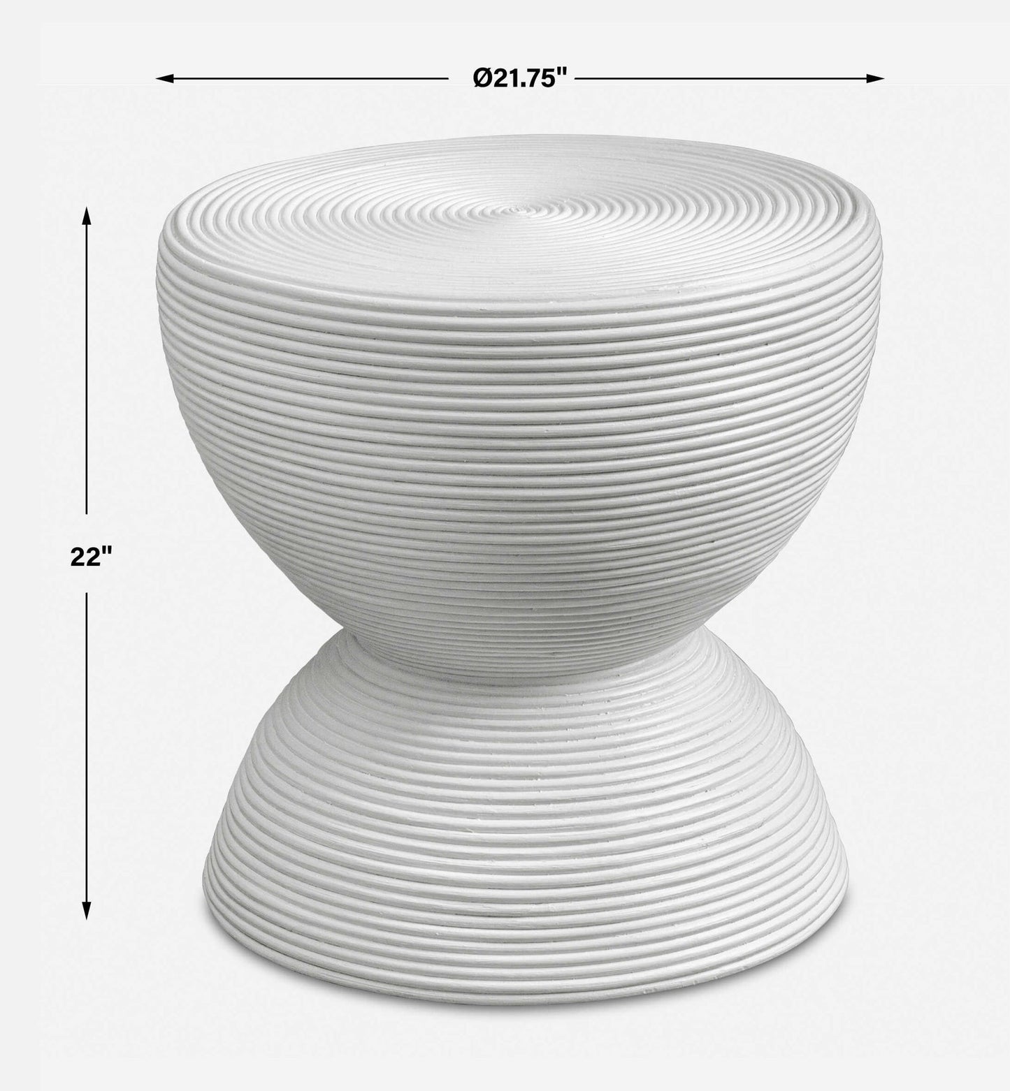 Bongo - Rattan Side Table - White