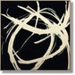 Ivory Swirl Touch - 32" x 32" Framed Wall Art - Black