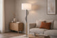 Spiral Radiance I Metal & Marble Floor Lamp - Matte Black / Soft Gold