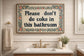 Bathroom Wit II Hand-Embellished Canvas In Frame - Brown / Ivory