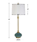 Kaimana - Aged Buffet Lamp - Blue