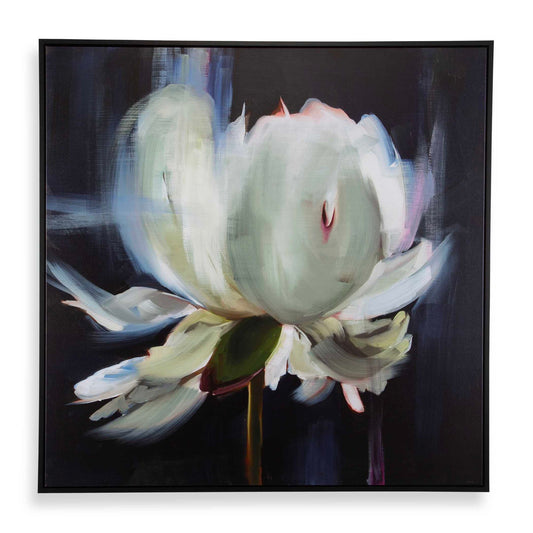 Peony - Framed Floral Art - Black