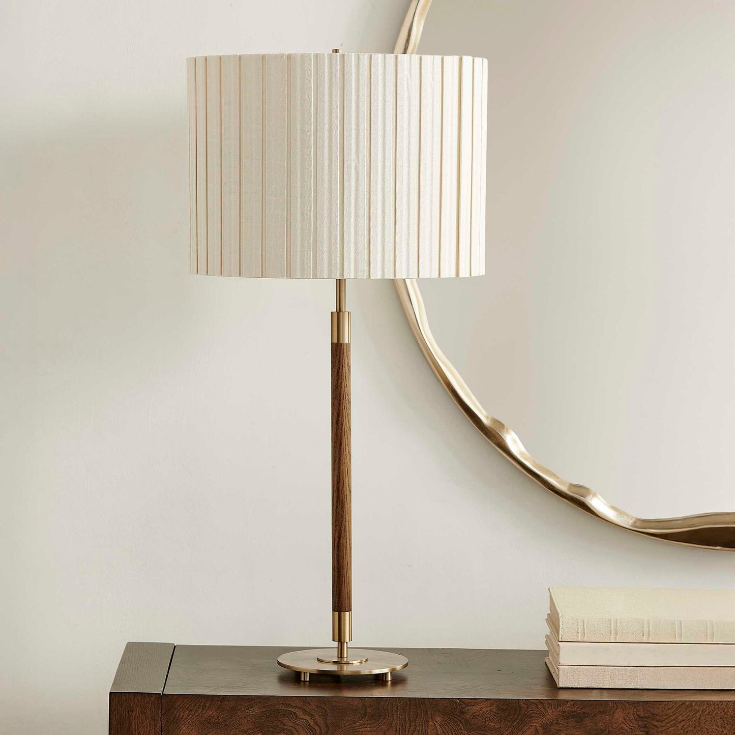 Iliana - Wood Table Lamp - Brass,Gold,Woodtone