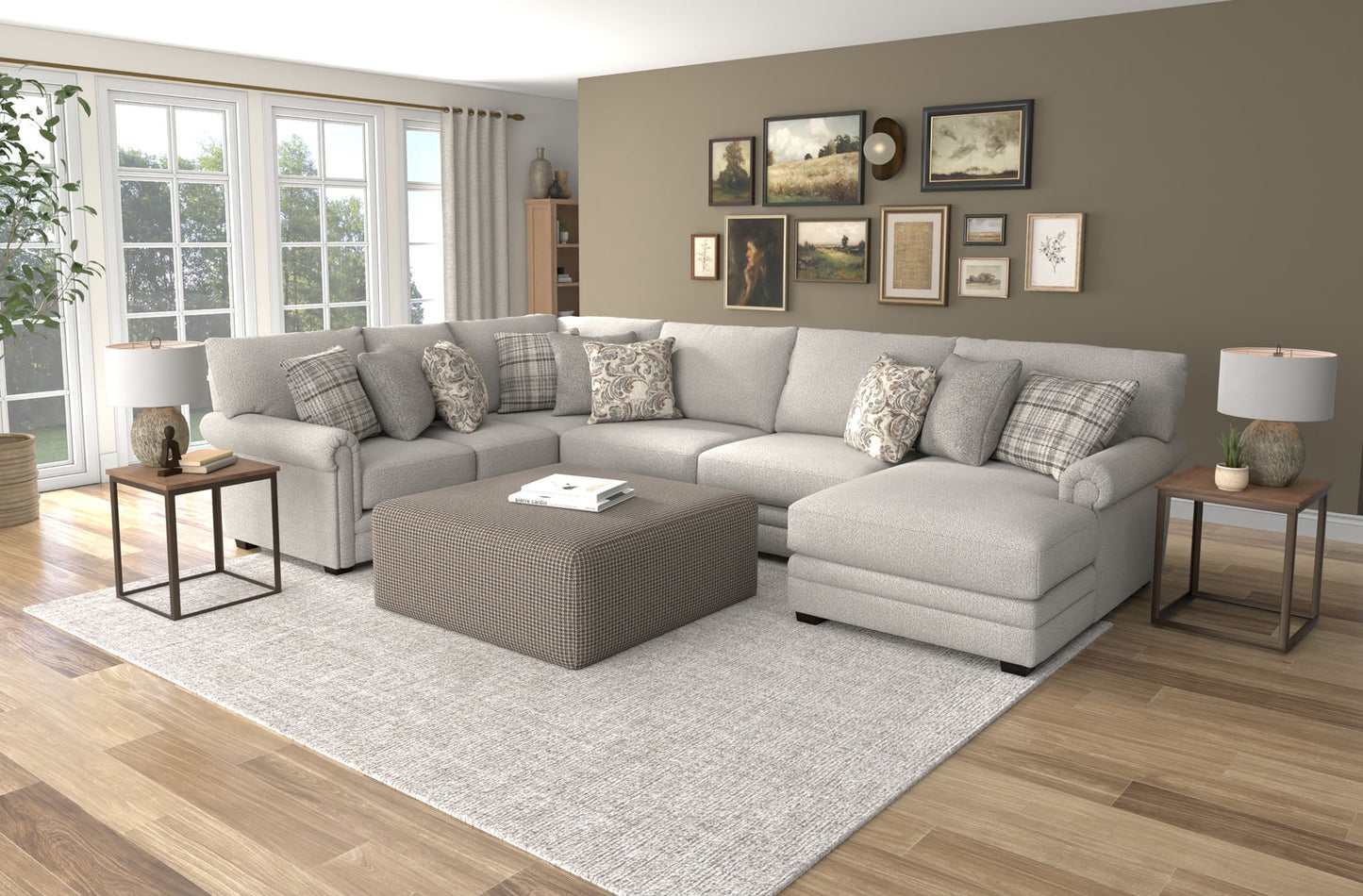 Livingston - Sectional With Comfort Coil Seating And Accent Pillows Included