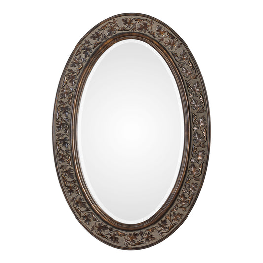 Mirror With Antique Gold Undertones - Bronze