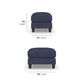 Drew - Fabric Ottoman
