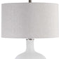 Whiteout - Mottled Glass Table Lamp - White