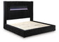 Tayleena - Upholstered Bed With Fireplace And Wireless Audio