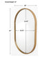 Varina - Minimalist Oval Mirror - Gold