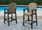 Fairen Trail - Tall Barstool (Set of 2) - Black / Driftwood