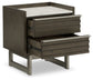 Arkenton - Two Drawer Night Stand - Grayish Brown / White