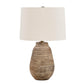 Tonachio - Etched Urn Table Lamp - Brown