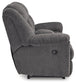 Foreside - Dbl Reclining Loveseat with Console - Charcoal