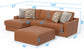 Minori - Italian Leather Sofa / Chaise And Cocktail Ottoman