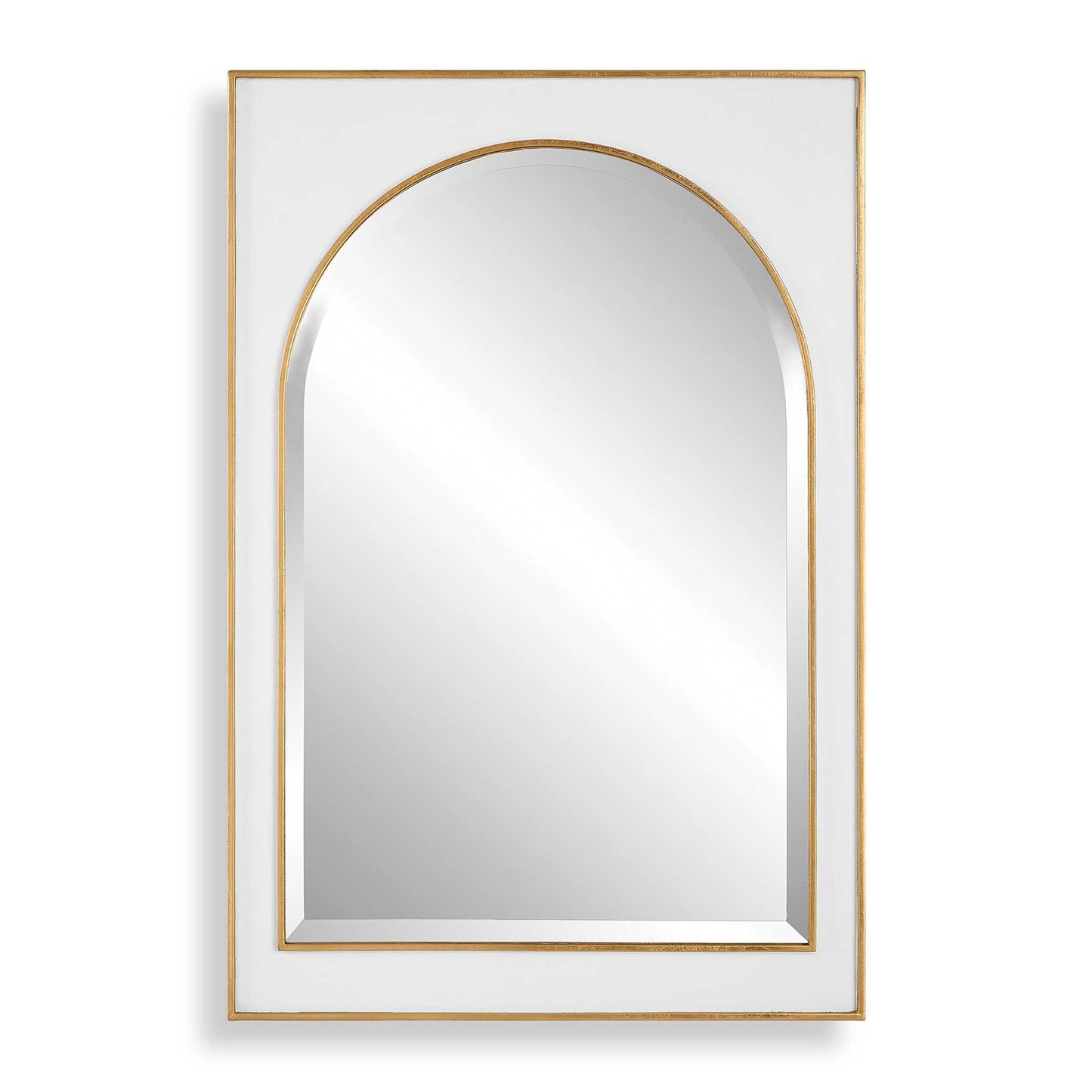Crisanta - Gloss White Arch Mirror